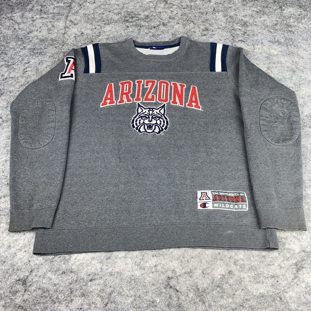 Vintage Champion University Of Arizona Wildcats Medium Gray Crewneck Sweatshirt
